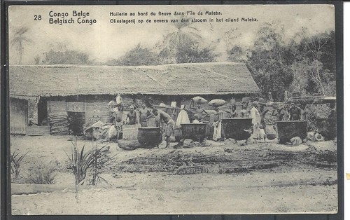 1918 belgian congo oil - oil, on